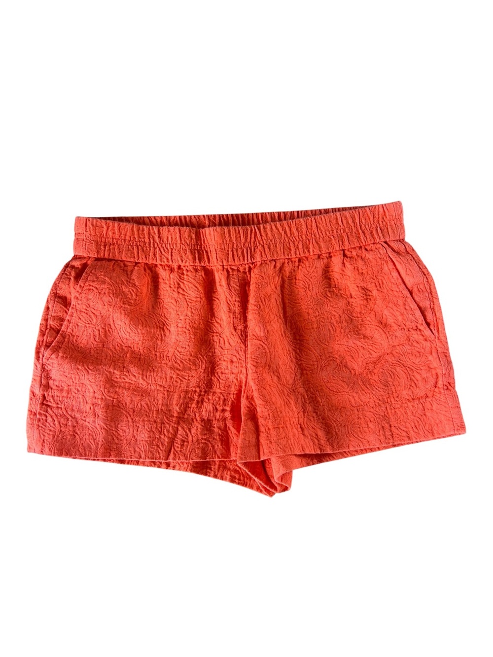 Women’s Size 8 J. Crew Coral Textured High-Waist Shorts 100% Cotton